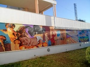 Mural de la residencia de mayores de Ayamonte.