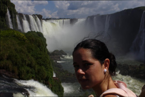 Nieves durante una visita a Argentina, tierra natal de su novio.