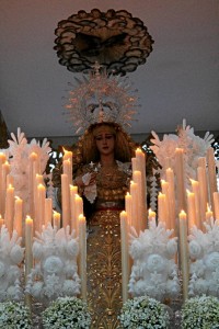 Nuestra Señora de la Paz en su procesión este Domingo de Ramos.