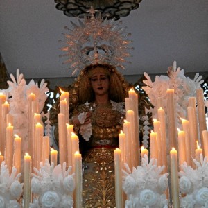 Nuestra Señora de la Paz en su procesión este Domingo de Ramos.