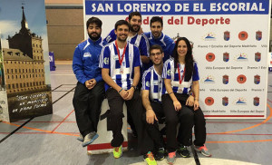 Componentes del equipo onubense que coparon los podios en Madrid.