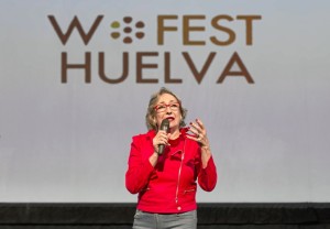 Luisa Gavasa en la clausura de WofestHuelva./ Foto: Rocío Garrido.