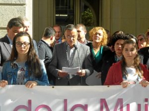 Ignacio Caraballo, durante la lectura del manifiesto.