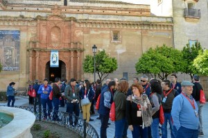 El encuentro comenzaba en la parroquia de Moguer.