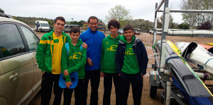 Deportistas del Tartessos en Alange, en la Copa de España Media Maratón.