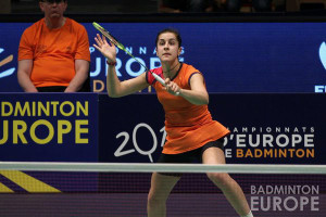 Carolina Marín se clasificó para la semifinal del Europeo, donde ya aseguró la medalla. / Foto: Badminton Europe.