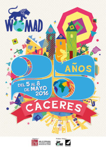 Cartel del Festival Womad Cáceres 2016.