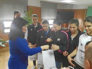 Momento del tradicional recibimiento al club al final de cada temporada.