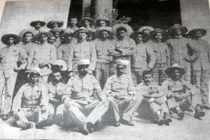 Los Héroes de Baler a su llegada a Barcelona el 1 de septiembre de 1899./Foto tomada de la publicación ‘José Jiménez Berro, Héroe de Baler’.