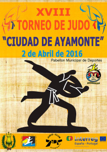 Cartel anunciador de la prueba de judo que se celebra en Ayamonte este sábado.