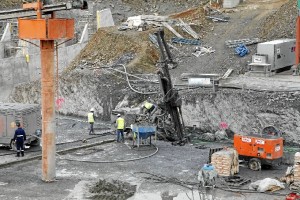 Obras en la Presa de Alcolea.