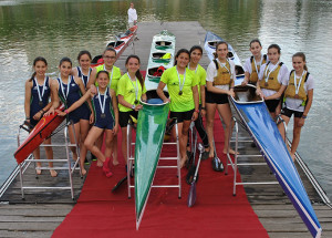 Las ganadoras en Sevilla en Infantil femenino.