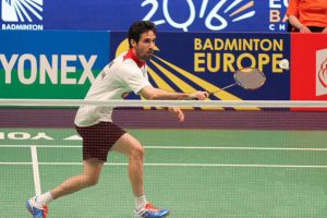 Pablo Abián también accedió a los cuartos de final del Europeo. / Foto: Badminton Europe.