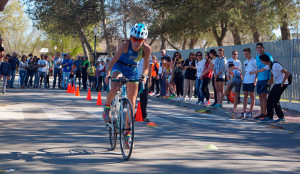 La moguereña, en el sector de bicicleta.