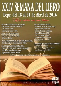 Cartel de la Semana del Libro en Lepe. 