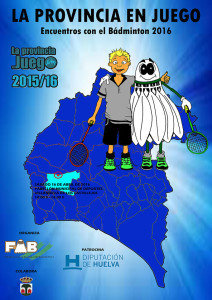 Cartel del programa de bádminton de La Provincia en Juego.