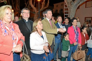 Momento de la inauguración del alumbrado el año pasado.