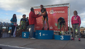 Podio femenino de la cuarta edición de la Huelva Extrema.