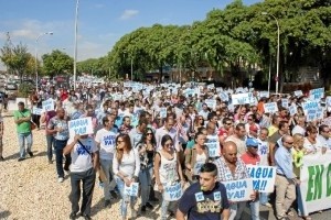 Imagen de la manifestación de la plataforma del pasado mes de septiembre.