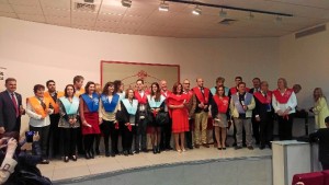 Javier, con los graduados de su promoción de Derecho.