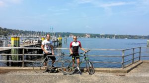 Durante una ruta en bicicleta entre Berlín y Potsdam, desde donde puede verse el lago Wannsee.