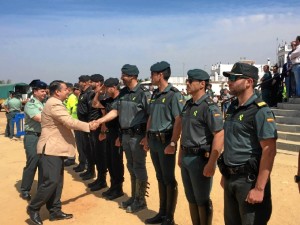 Sanz ha asistido a la misa que se ha celebrado en honor a la Guardia Civil.