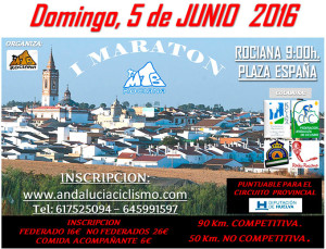 Cartel de la prueba ciclista que se celebra en Rociana el día 5 de junio.