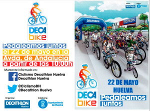 Cartel de la gran fiesta de la bicicleta que se vivirá en Huelva el domingo.