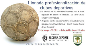 Cartel anunciador de la I Jornada de Profesionalización de Clubes Deportivos.