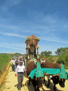 Carreta del estandarte del Romerito de 2015. /  FOTO DE ROCÍO PICHARDO MARTÍN-SENA.