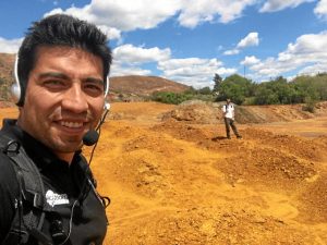 Diego Urbina, ingeniero italocolombiano que ha participado en la misión desarrollada en Huelva. / Foto: Diego Urbina (Twitter @DiegoU). 