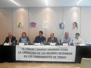 Rueda de prensa celebrada en Madrid para dar a conocer el caso de cuatro familias españolas, entre ellas la rocianera. 