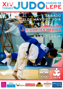 Cartel anunciador del torneo de judo que se celebra este sábado en Lepe.