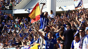 La Grada de Animación, un ejemplo de compromiso con unos colores. / Foto: Josele Ruiz.