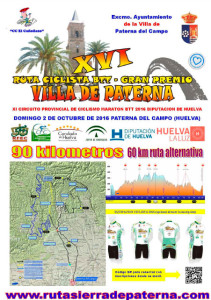 Cartel anunciador de la prueba ciclista que se celebrará en Paterna del Campo en octubre.