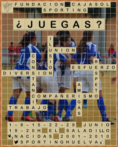 Cartel de la campaña de captación de jugadoras del Fundación Cajasol Sporting.