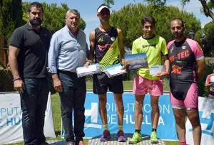 Podio masculino en la prueba celebrada en Cartaya.