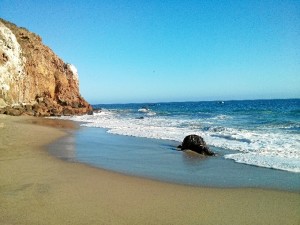 Una de sus playas favoritas en Malibú, en la que se rodó la última escena del Planeta de los Simios.