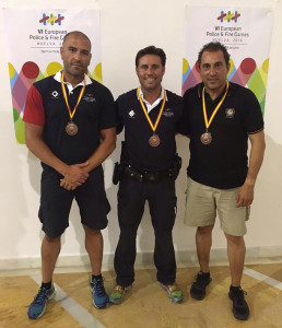 El equipo de la Policía Local de Huelva, bronce en tiro.