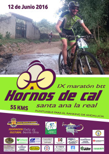 Cartel anunciador de la prueba ciclista en Santa Ana la Real del día 12.