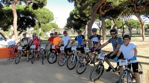 Un momento ruta ciclista que se celebró a beneficio de la Asociación Ánsares. 