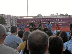 El acto contó con la intervención del fundador de la formación morada, Juan Carlos Monedero.