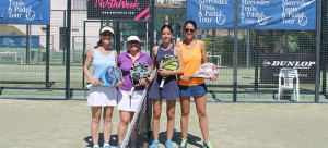 Las cuatro jugadoras que disputaron una competida final femenina.