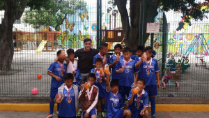 Equipo de fútbol niños Hogar Cabañas. Junio 2015