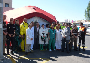 Participantes en el simulacro.