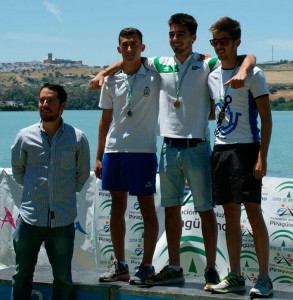 Los representantes del Real Club Marítimo de Huelva estuvieron muy presentes en el podio.