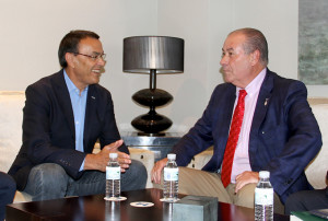 Caraballo y González durante la reunión.