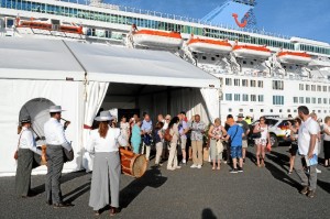 Una imagen del buque Thomson Majesty, a su llegada al Puerto de Huelva.