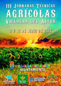 Cartel de las Jornadas Agrícolas que se celebrarán en Villalba del Alcor.