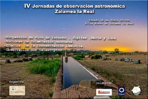 Cartel de las IV Jornadas de observación astronómica de Zalema la Real. 